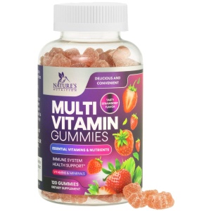 Multivitamin Gummies for Adults, Daily Gummy Vitamin for Women & Men, Extra Strength Immune Health Support Supplement with Vitamins A, C, D, E, B-6, B-12, Zinc and More - Non-GMO, Berry - 120 Gummies